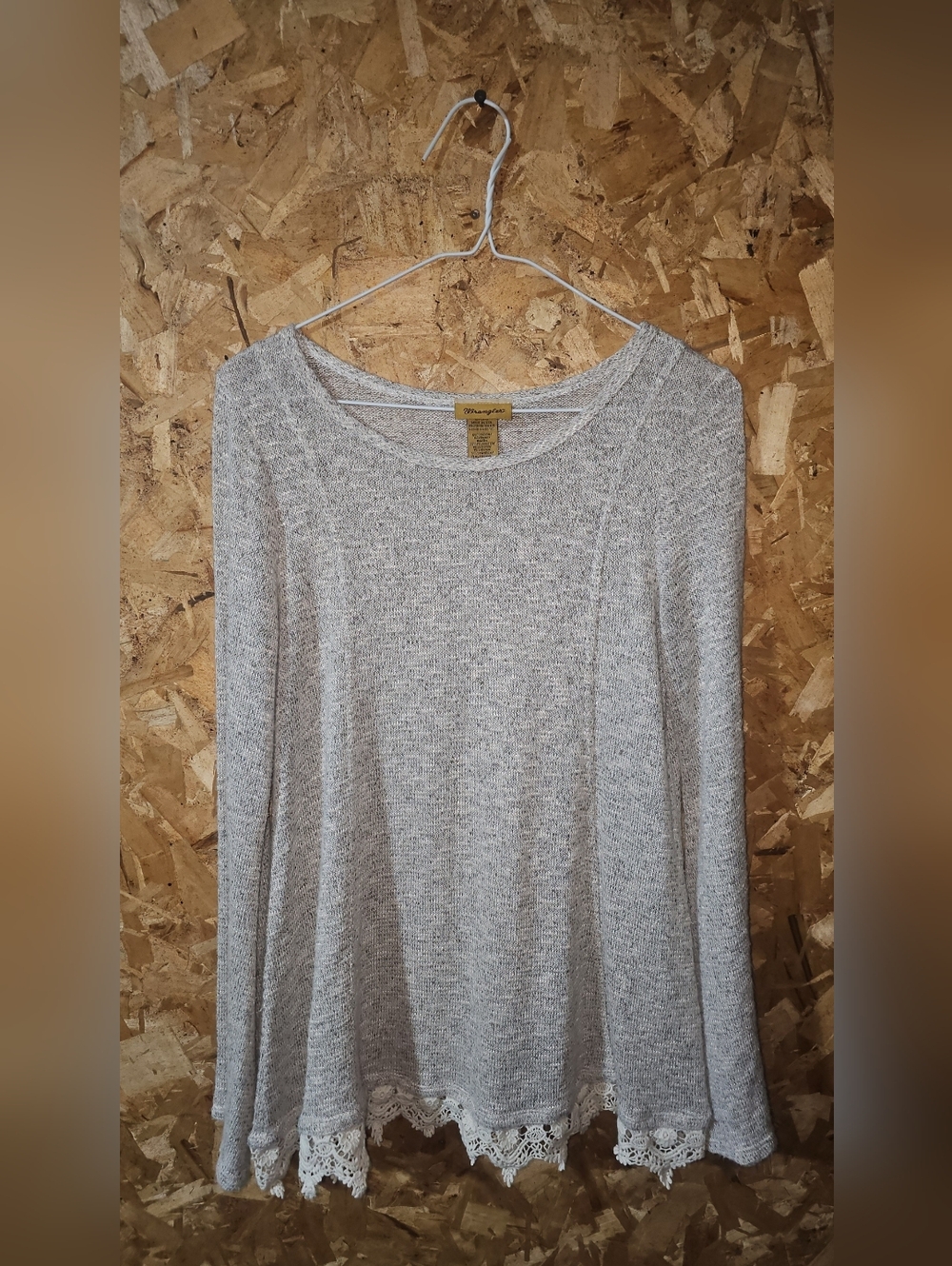 Wrangler Women's Heather Light Gray Knit Pullover